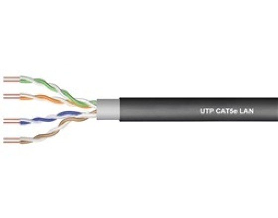 ΚΑΛΩΔΙΟ LAN CAT5e UTP 4P SOLID PET DATA ΜΑΥΡΟ 305m LSN